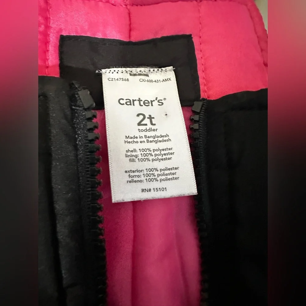 Carter’s Toddler Snow Bib Overalls | Insulated Winter Pants | 2T
